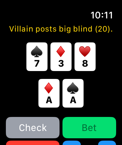 Pre-flop betting action